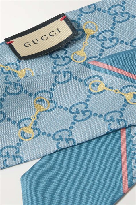 Gucci Metallic Printed Silk Twill Scarf Net A Porter