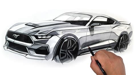 Ford Mustang Drawings In Pencil