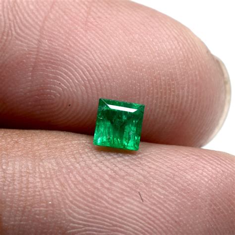 Emerald Faceted Square Shape 4x4x3 Mm Natural Loose Gemstone Etsy