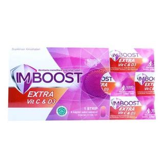 Jual IMBOOST EXTRA VIT C D3 FC KAPLET 1 Strip Isi 4 Kaplet Shopee