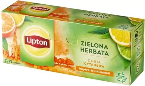 Herbata Zielona Smakowa W Torebkach Lipton Green Tea Citrus Cytrusowa