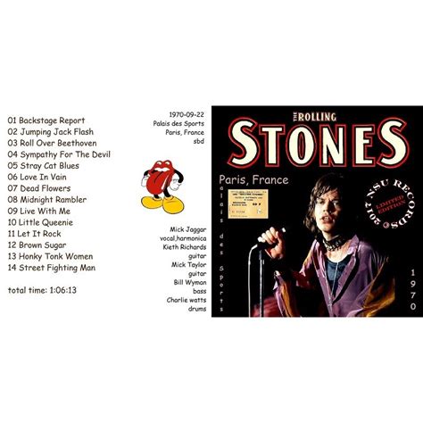 Live Paris In France 1970 September 22 Ltd Cd De The Rolling Stones Cd Chez Zorro800 Ref