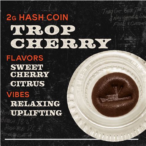 Trop Cherry 2g Hash Coin Hybrid 2g Concentrates Sunburn Sunburn Fort Lauderdale Med