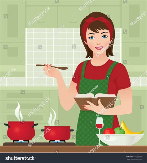 Mom Cooking Clipart