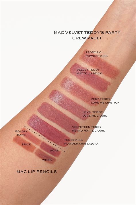 Mac Velvet Teddys Party Crew Vault Swatches Mac Velvet Teddy Velvet