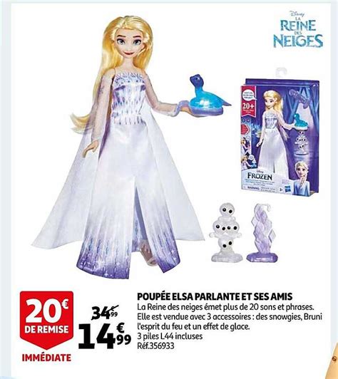 Offre Poupée Elsa Parlante Et Ses Amis Disney La Reine Des Neiges chez