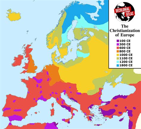 The Spread Of Christianity Throughout Europe Map Pre Christian