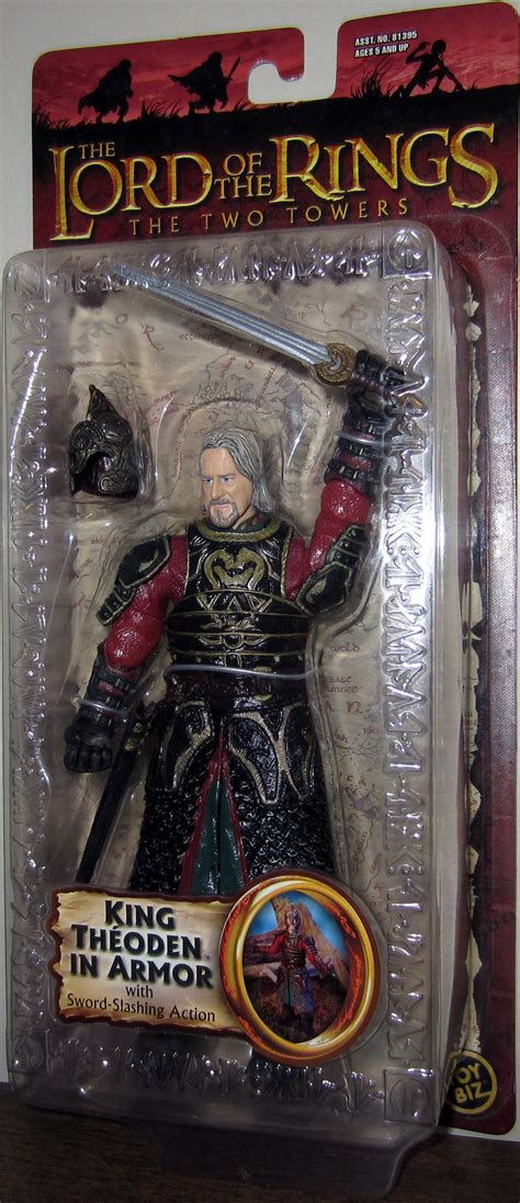 King Theoden Figure Armor Trilogy Lord Rings Toy Biz