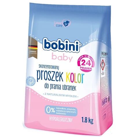 Proszek Do Prania Ubranek Kolor Dla Dzieci Bobini Baby 1 8 Kg ERLI Pl