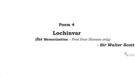 Lochinvar Poem line by line explanation in Hindi SSLC Class 10 - YouTube