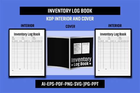 Inventory Log Book KDP Interior Cover Graphic By Shamsul75