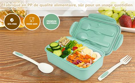 Lunch Box Zakazaka Bo Te Lunch Avec Compartiments Et Couverts