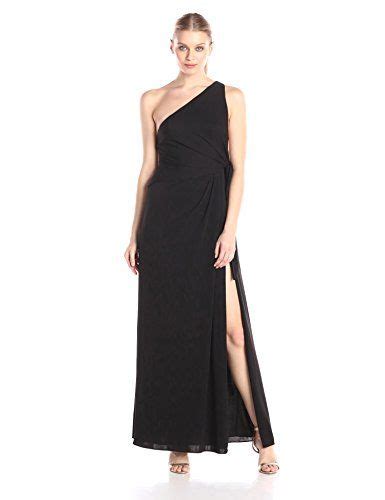 Jill Jill Stuart Womens One Shoulder Side Tie Jersey Gown Black