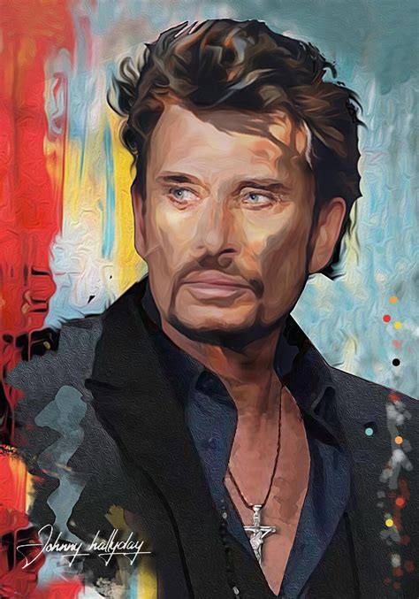 Johnny Hallyday Poster Etsy