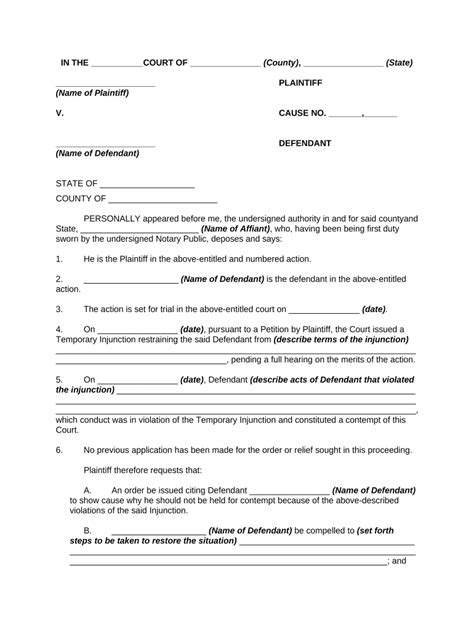 Contempt Of Court S Doc Template Pdffiller