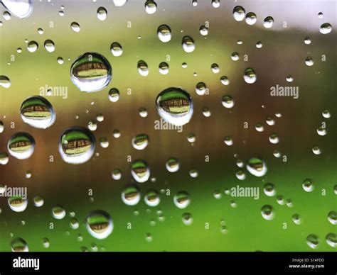 Rain drops on window glass Stock Photo - Alamy