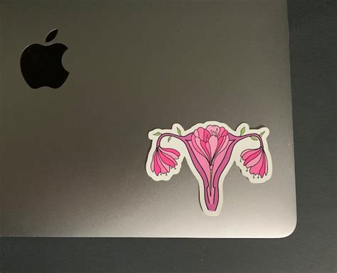 The Cutest Uterus Flower Vinyl Sticker Etsy