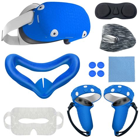 Oculus Quest 2 Accessories 2023 Upgraded Vr Silicone Cover Set