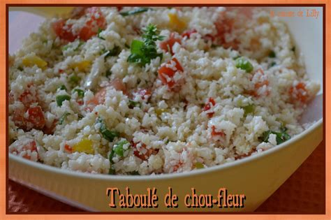 Taboulé de chou fleur La recette Thermomix