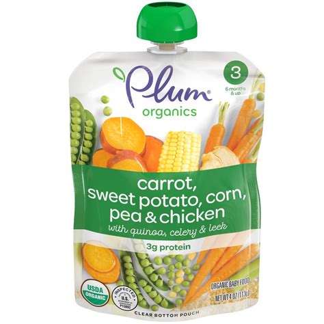 Plum Organics Stage 3 Organic Baby Food Carrot Sweet Potato Corn