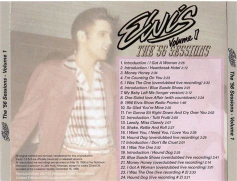 The 56 Sessions Volume 1 Elvis New DVD And CDs Elvis Presley FTD