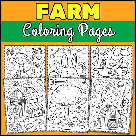 Kindergarten Farm Animal Coloring Pages