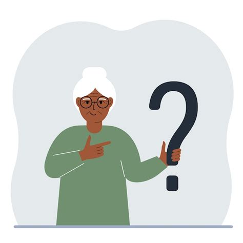 Premium Vector A Woman Is Holding A Question Mark Symbol Ask Questions And Look For Answers