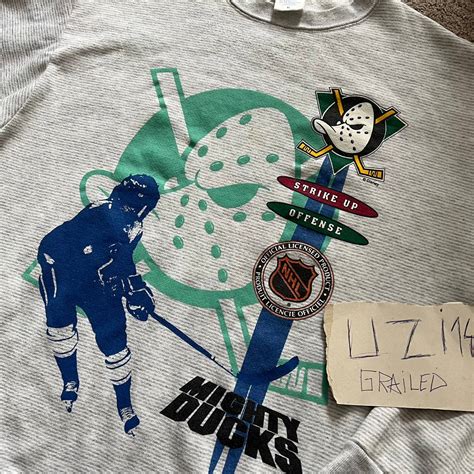 Nhl Crewneck Mighty Ducks Nhl Disney Xl 90s Vintage Rare Grail Grailed