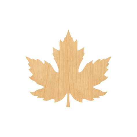 Maple Leaf Laser Cut Out Wood Shape Craft Supply Woodcraft Etsy