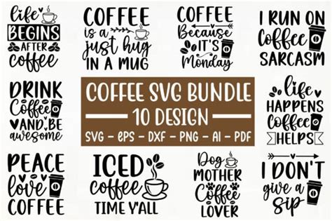 Coffee Svg Bundle Graphic By Bd Graphics Hub · Creative Fabrica