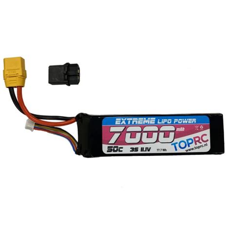 TRC Semi Softcase Lipo 50c 11 1 Volt 7000mah Met XT90 Stekker TopRC