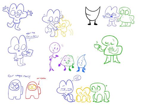 Bfb Bfdi Bfbfour Bfbx Bfbtwo Tpot Doodle Pages Funny Jokes Battle Doodles Objects Ships