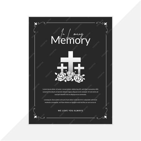 Premium Vector Funeral Card Template