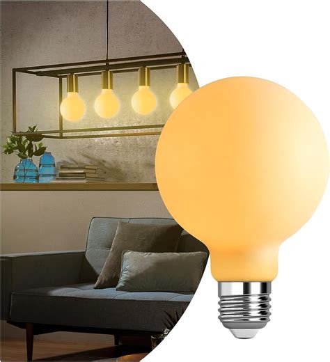 Brighfivey Frosted Globe Light Bulbs 60 Watt Equivalent 6w No Dimmable Led Globe Light Bulbs