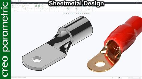 Sheet Metal Tutorial Cable Wire Terminal By Transition Bend In Creo