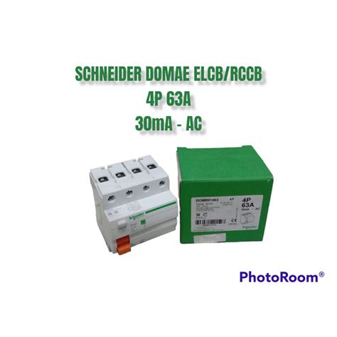 Jual SCHNEIDER DOMAE ELCB RCCB 4P 63A 30mA AC Shopee Indonesia