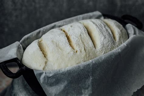 Premium Photo Loaf Of Proofing Bread Raw Dough In A Proofing Bowl