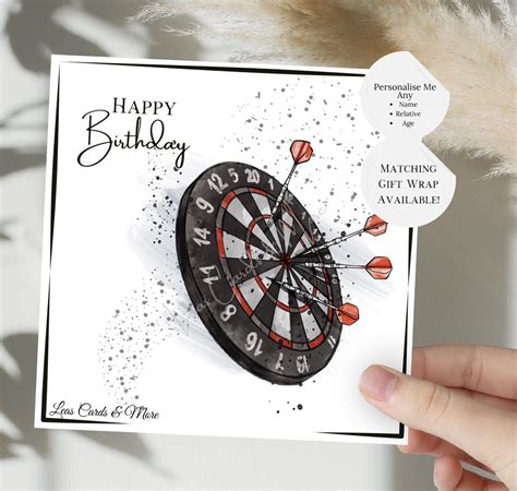 Handmade Darts Birthday Card Darts Birthday Card Darts Card Darts