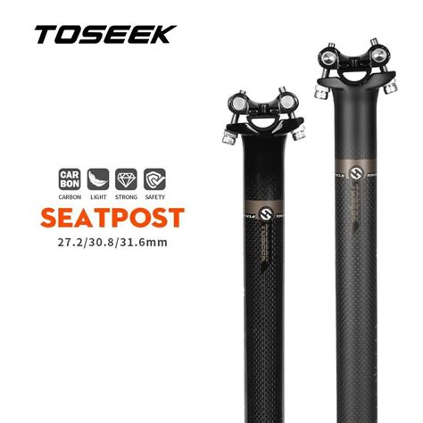 Buy TOSEEK Carbon Seatpost Offset 0mm Bike Seatpost Carbon MTB Bicycle