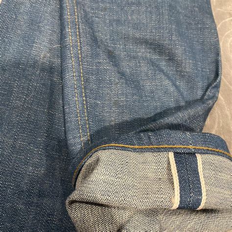 Naked Famous Denim Men S Blue And Navy Jeans Depop