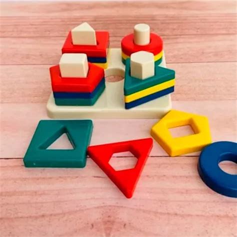 Juego Didáctico De Encastre Bloques Formas Geométricas Niños en venta