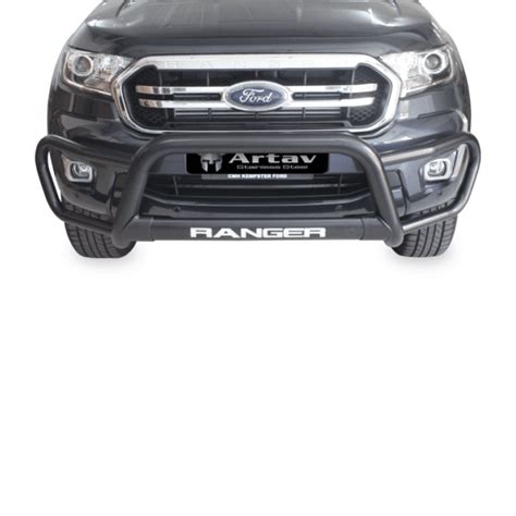 Ford Ranger T6 Facelift Tri Bumper 2 Black Artav Stainless Steel