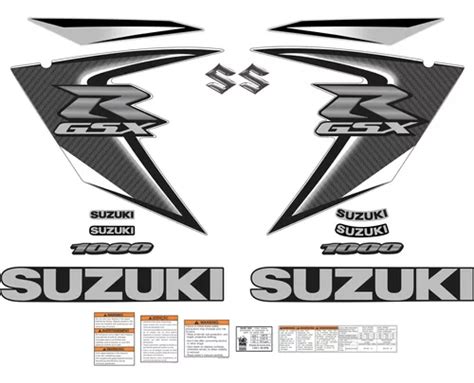 Kit Adesivos Faixas Carenagem Suzuki Gsx R 1000 2008 Branca