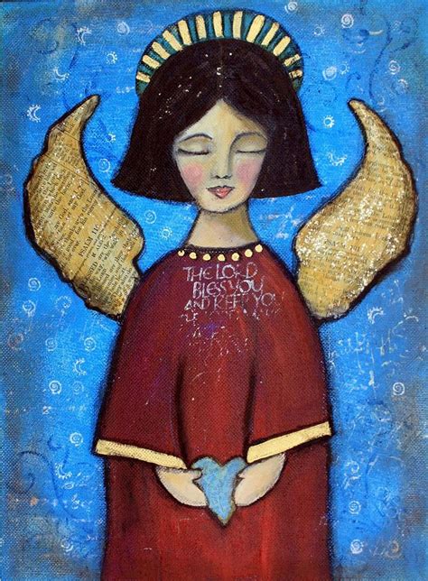 Folk Art Angel Angel Art Angel Artwork Folk Art Painting