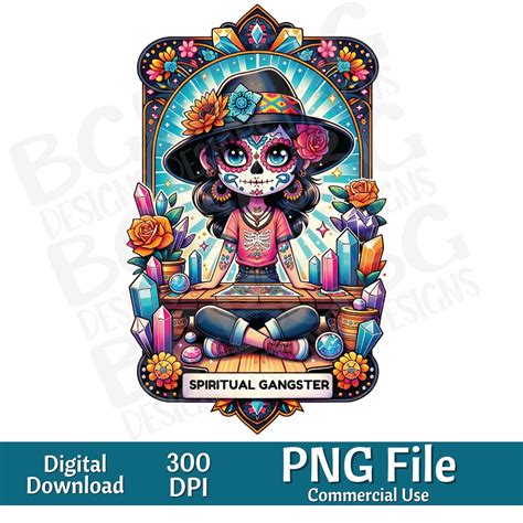 Spiritual Gangster Tarot Card Svg Png Funny Spiritual Sublimation