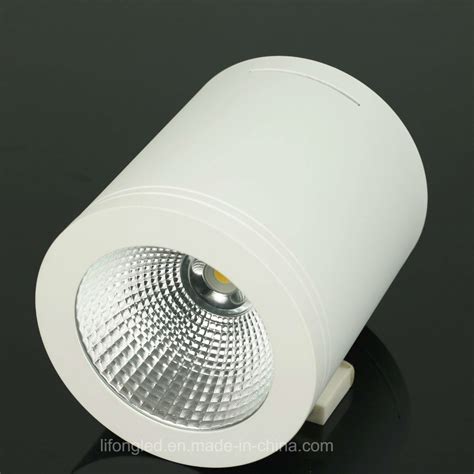 W Led Cob Surface Mounted Downlight With Silver White Surface