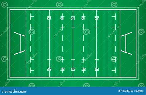 Rugby Field Vector Illustration | CartoonDealer.com #18290144