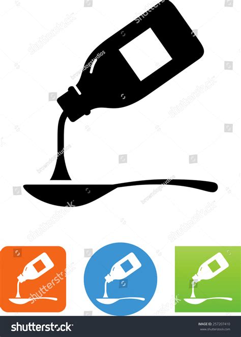 Bottle Pouring Syrup Symbol Stock Vektorgrafik 257207410 Shutterstock