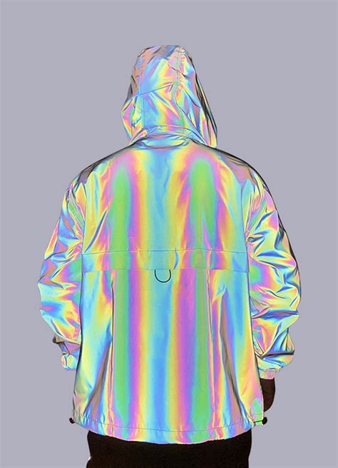 Mens Reflective Windbreaker Jacket Off Wrld Techwear