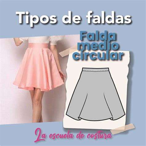 Cómo hacer Falda Medio Circular Paso a Paso Fácil Patrón Tipos de Falda